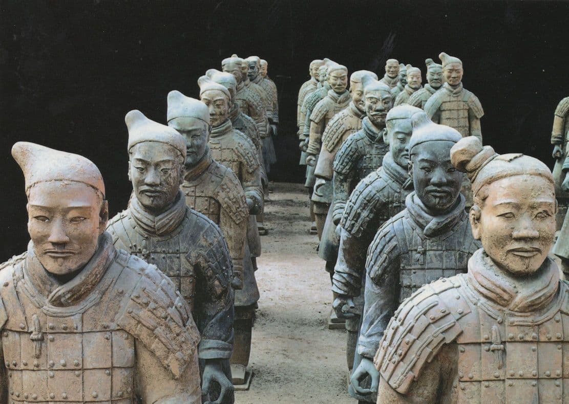 Qin Dynasty Emperor Full Military Army Terracotta Statue Postcard