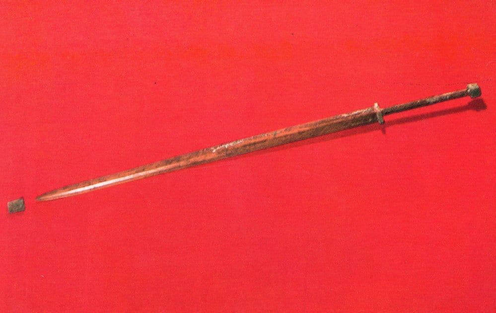 Qin Sword Chinese China Weapon Pottery Warrior Museum Postcard
