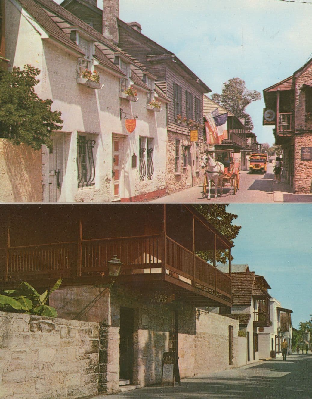 Quaint Old St George Street Florida Restoration Area USA 2x Postcard s