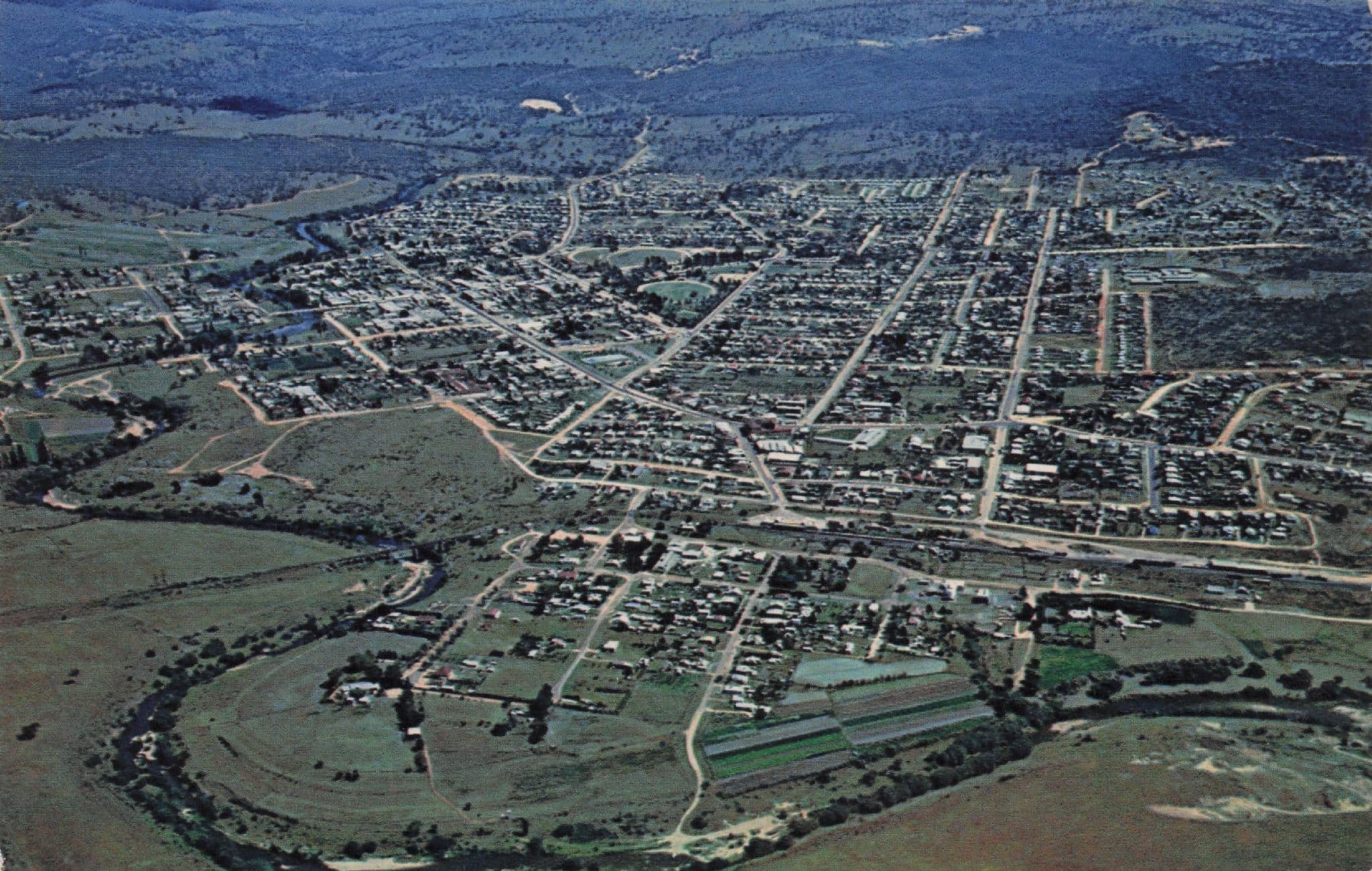 Queanbeyan New South Wales Australia 1980s Aerial Postcard