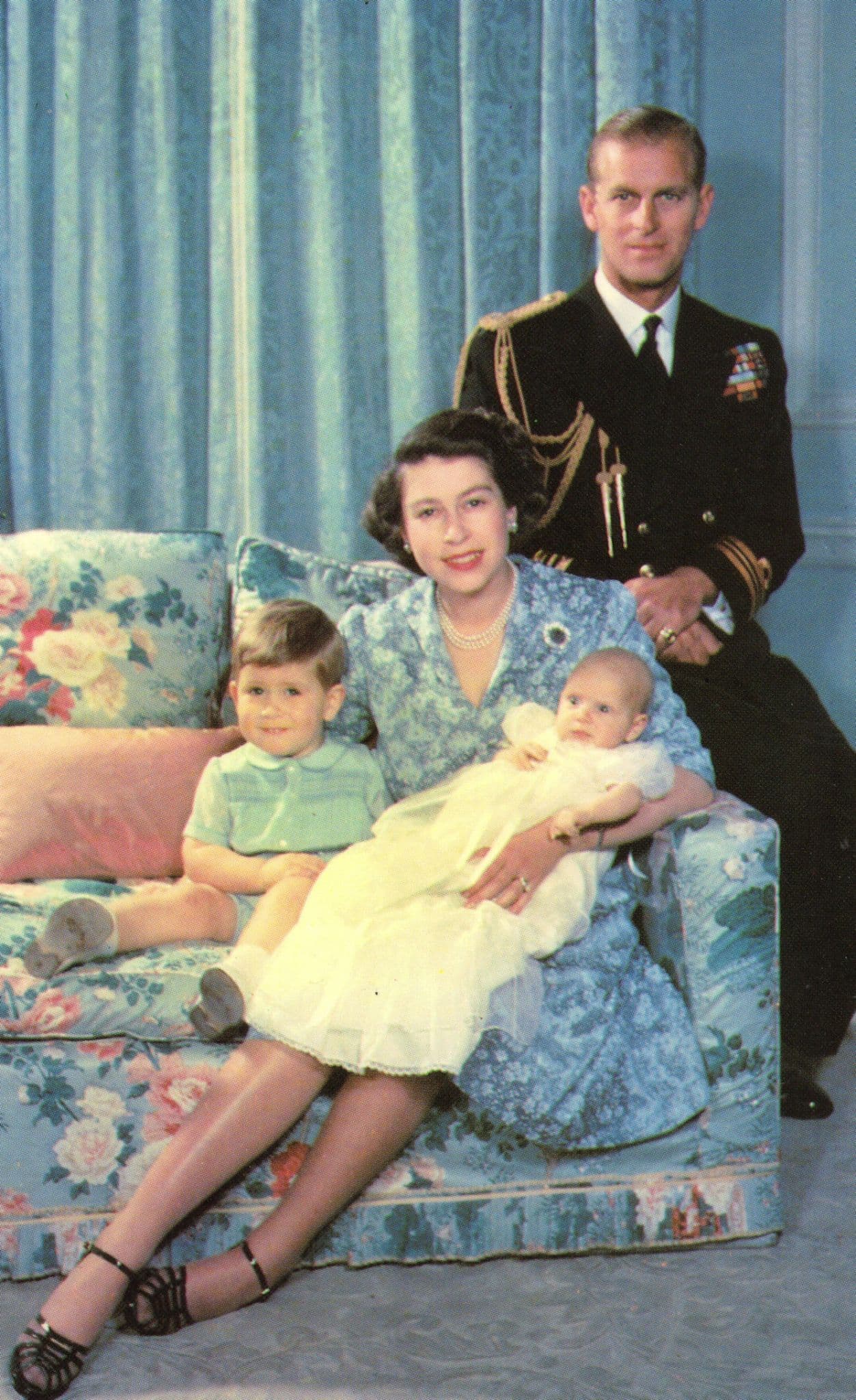 Queen Elizabeth II at Clarence House in 1950 Royal Photo Postcard