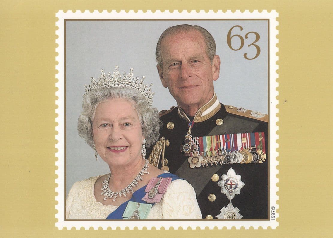 Queen Elizabeth II Golden Anniversary Lord Snowdon RMPQ Stamp Postcard