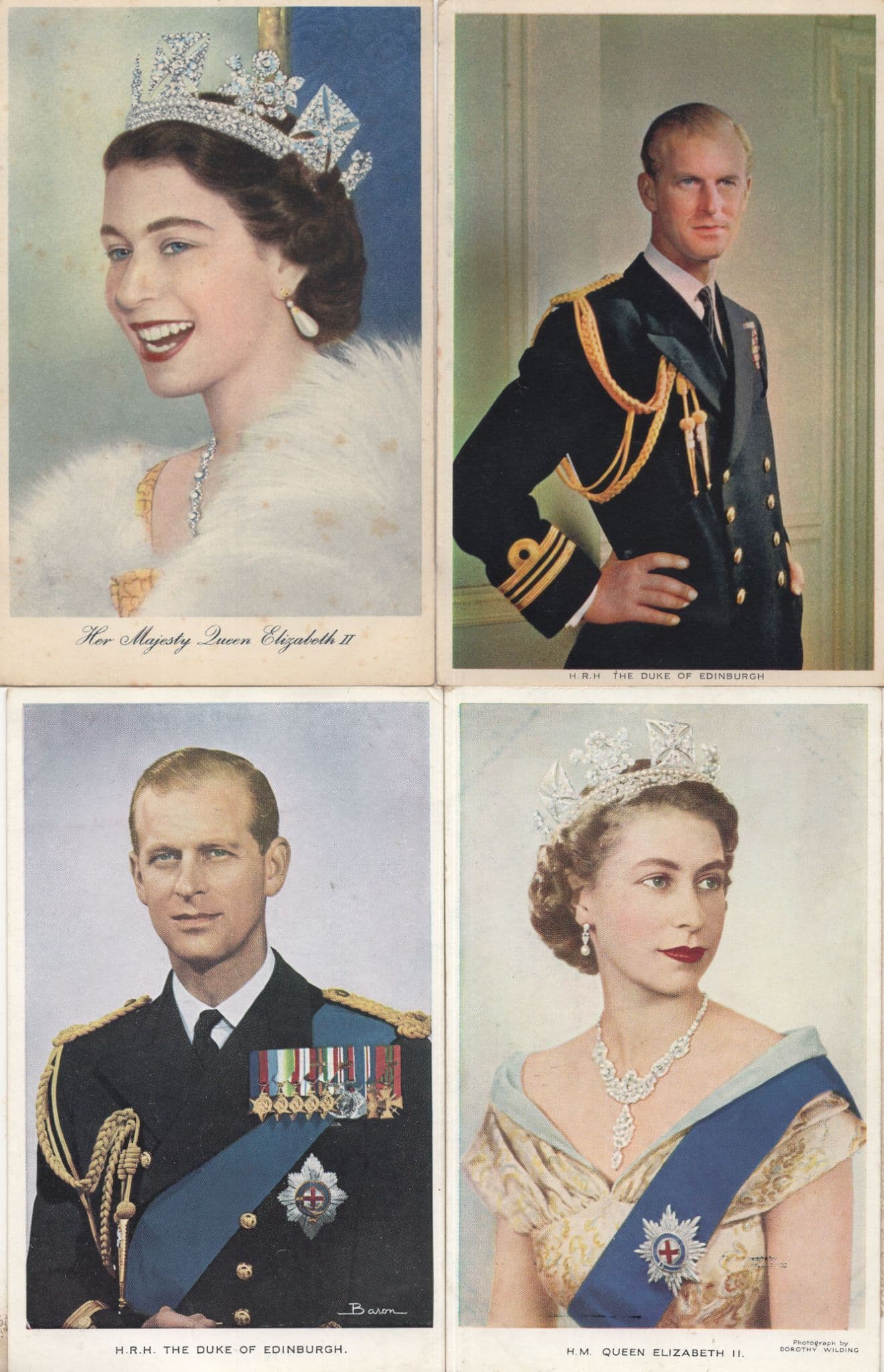 Queen Elizabeth II incl Dorothy Wilding 4x Old Postcard s