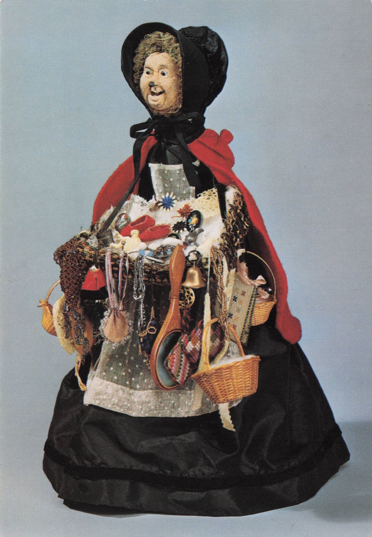 Queen Mary's Dolls House Tinker Lady Antique Doll Royal Postcard