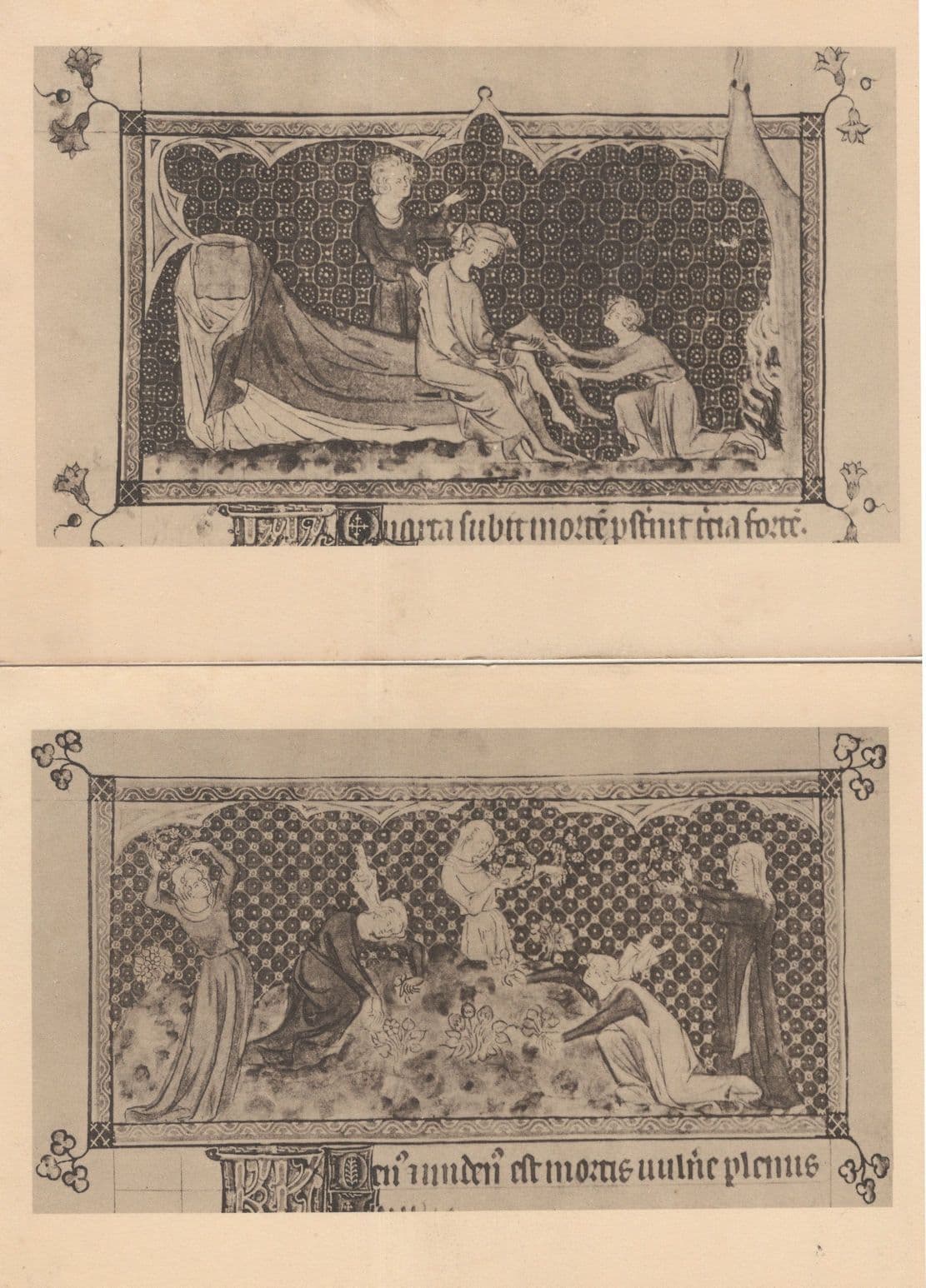 Queen Marys Psalter Occupation Of The Months 2x Postcard s