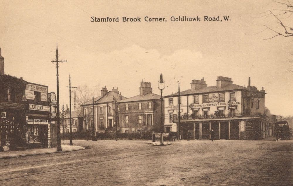 Queen Of England Pub Stamford Brook Corner Hammersmith Old Postcard