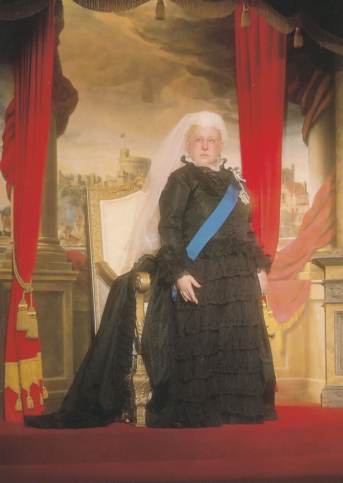 Queen Victoria At Windsor & Eton Railway Station Waxwork Postcard