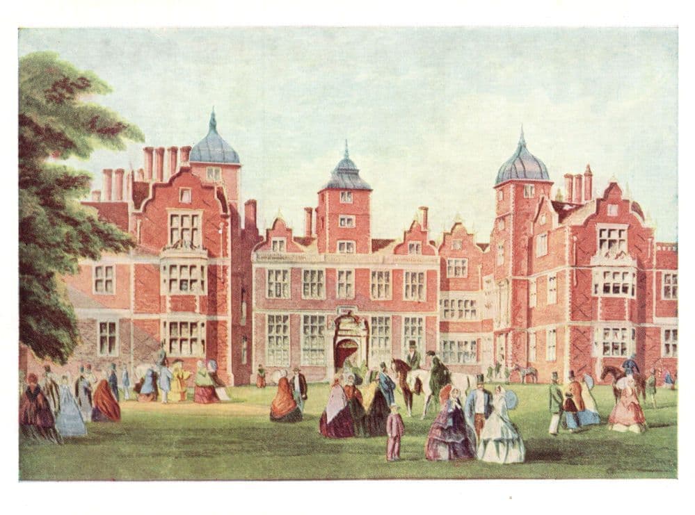 Queen Victoria's Visit To Aston Hall Warwickshire Painting Postcard