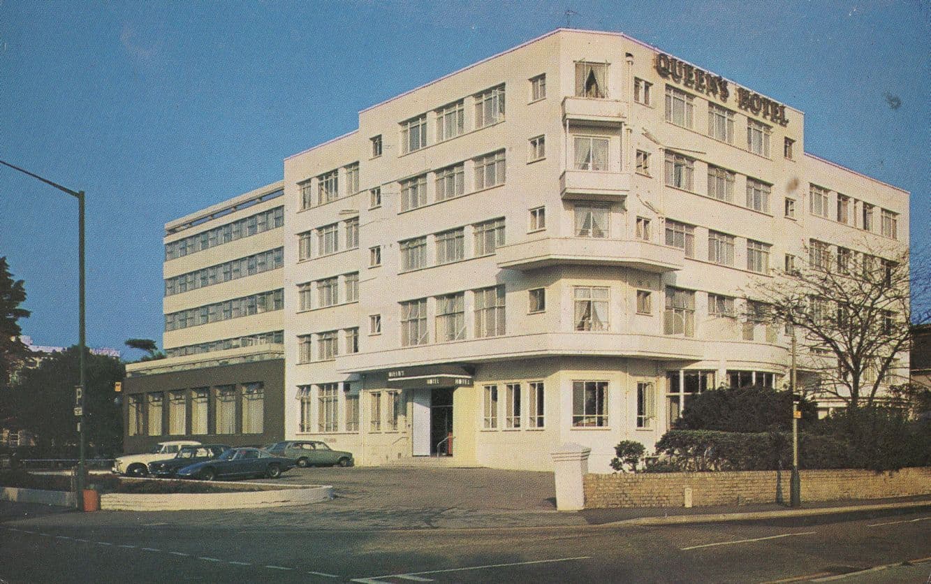 Queens Hotel Meyrick Road Bournemouth 1970s Postcard