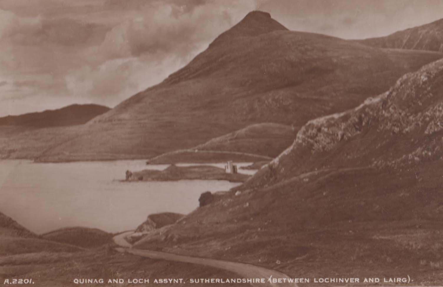 Quinag & Loch Assynt Antique Rare Dundee Published Postcard