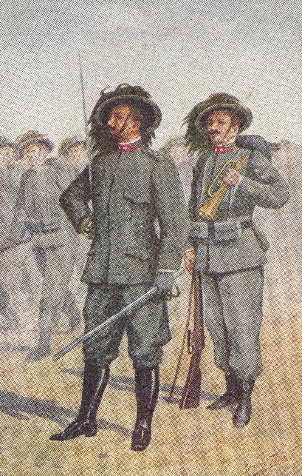 R Egercito Royal Italian Army Bersagliere Military Uniform Italy Postcard