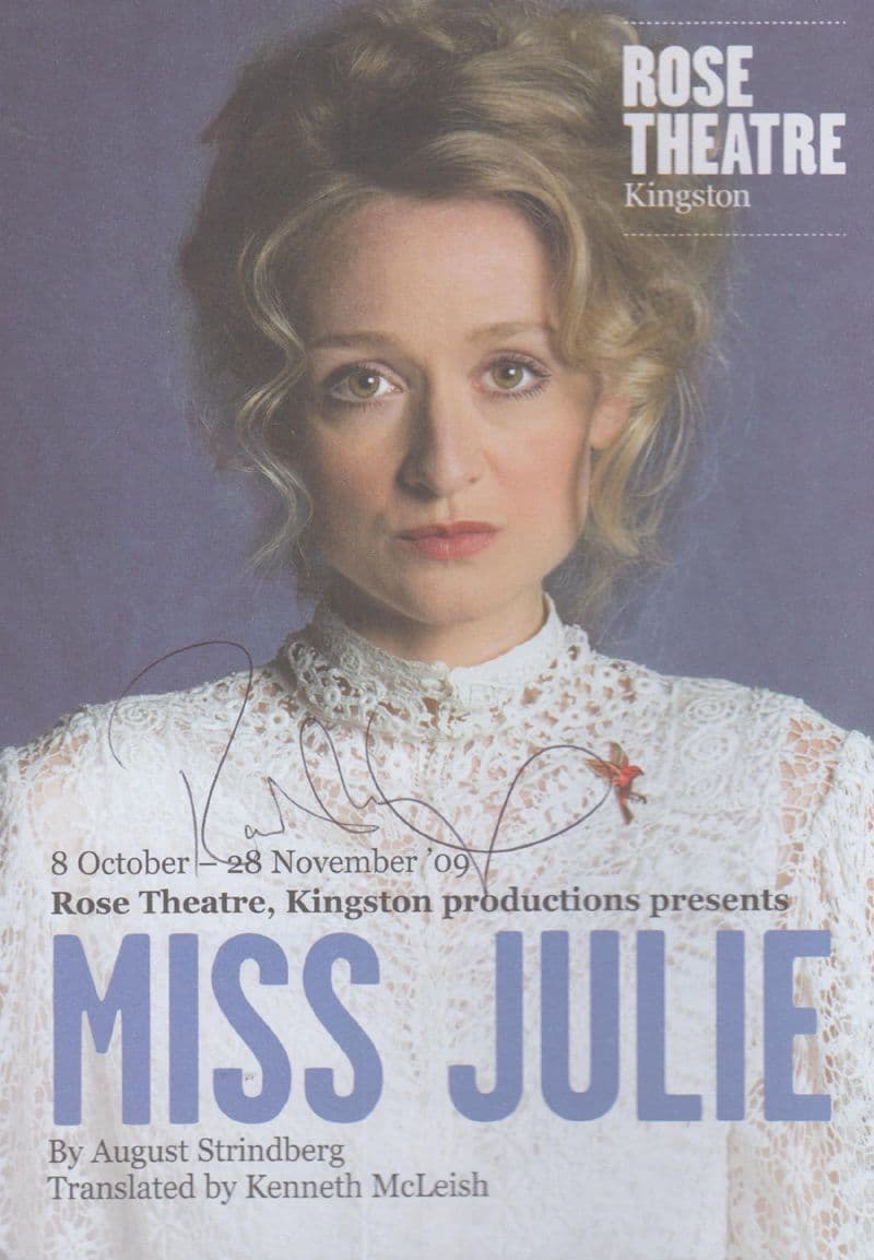 Rachel Pickup Holby City Miss Julie Signed Theatre Flyer