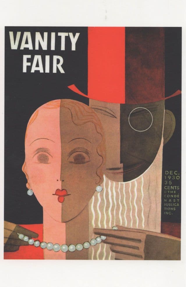 Racial Anti Racism Black White Man 1930s Theatre Painting Magazine Postcard