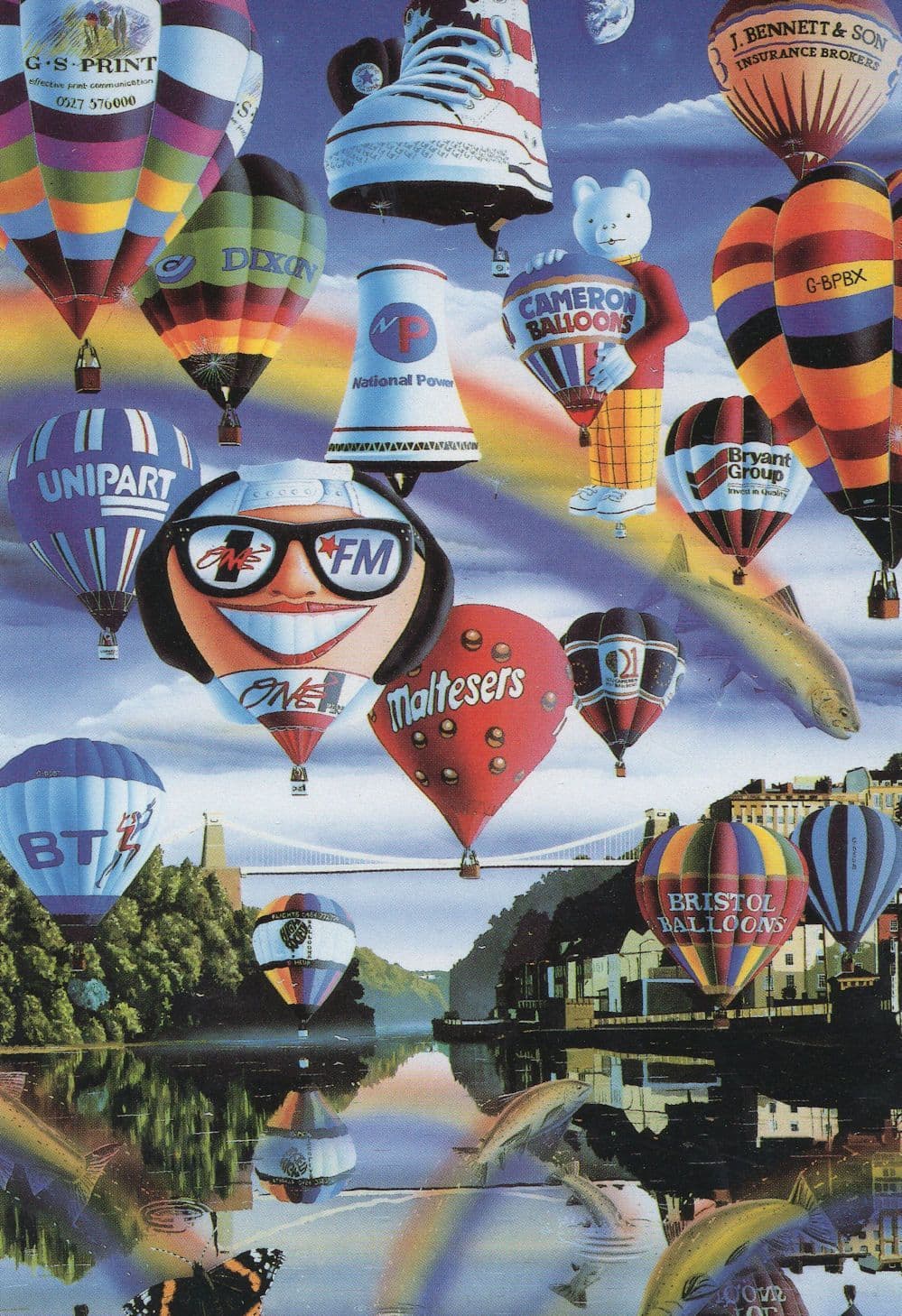 Radio 1 Unipart Maltesers Hot Air Balloon Advertising Postcard
