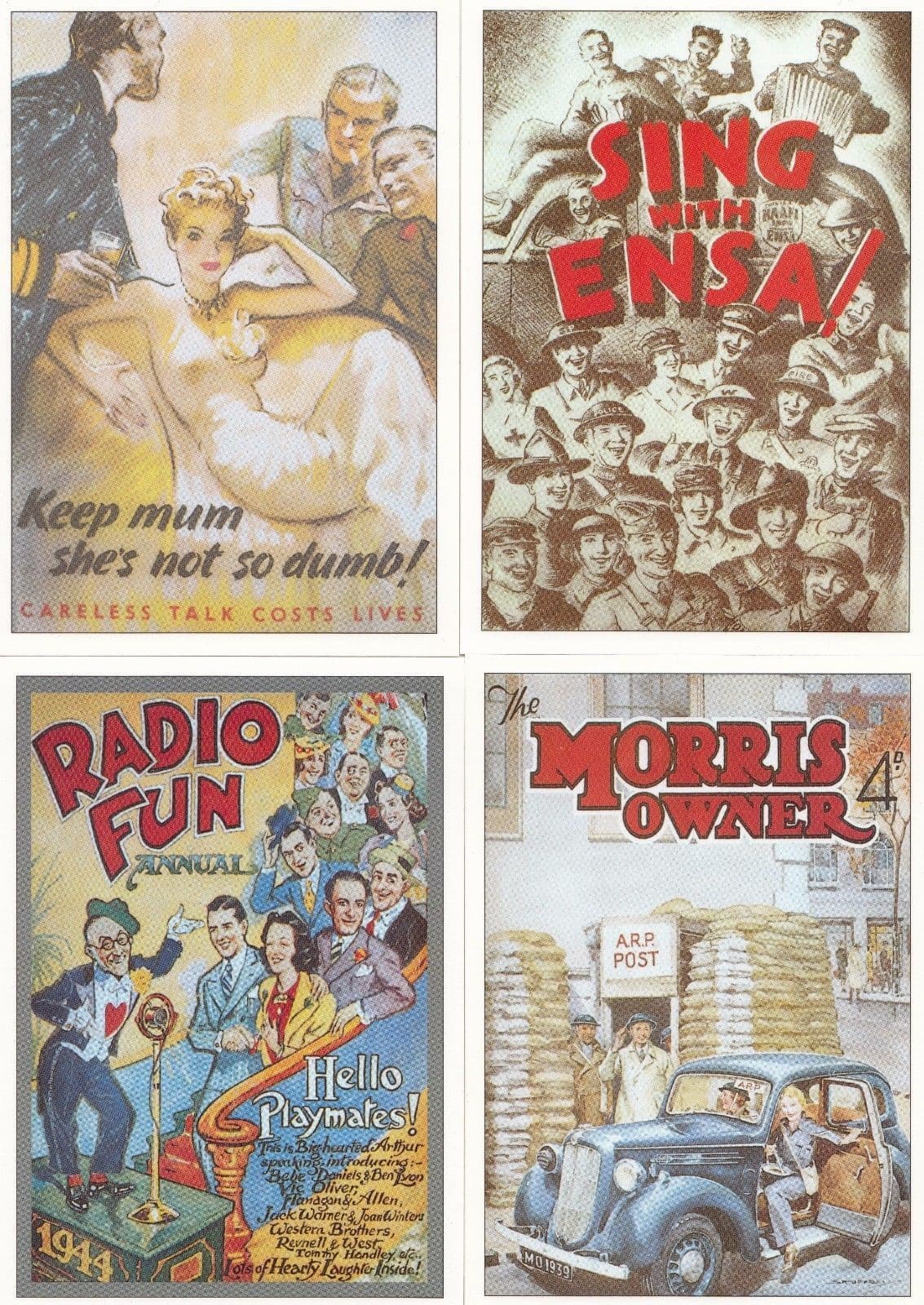 Radio Musical Morris Car Gloucester Museum Poster Advertising 4x Postcard s
