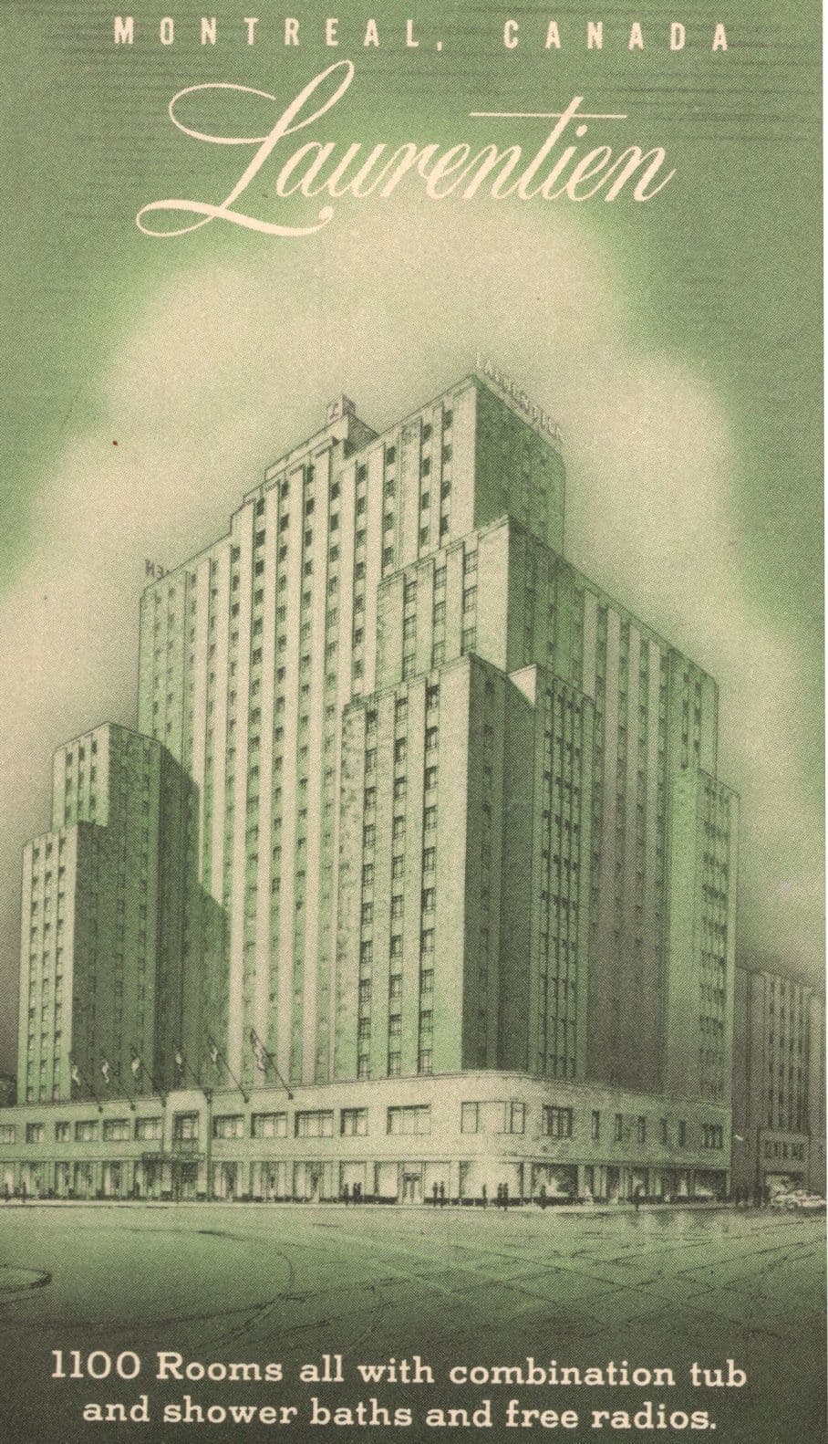 Radio's at Laurentian Hotel Montreal Canada Old Official Antique Postcard