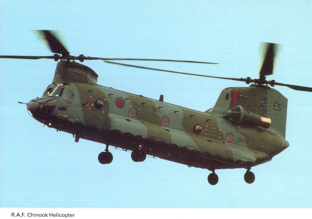 RAF Chinook Military Helicopter Dennis Military Plane Aircraft Postcard