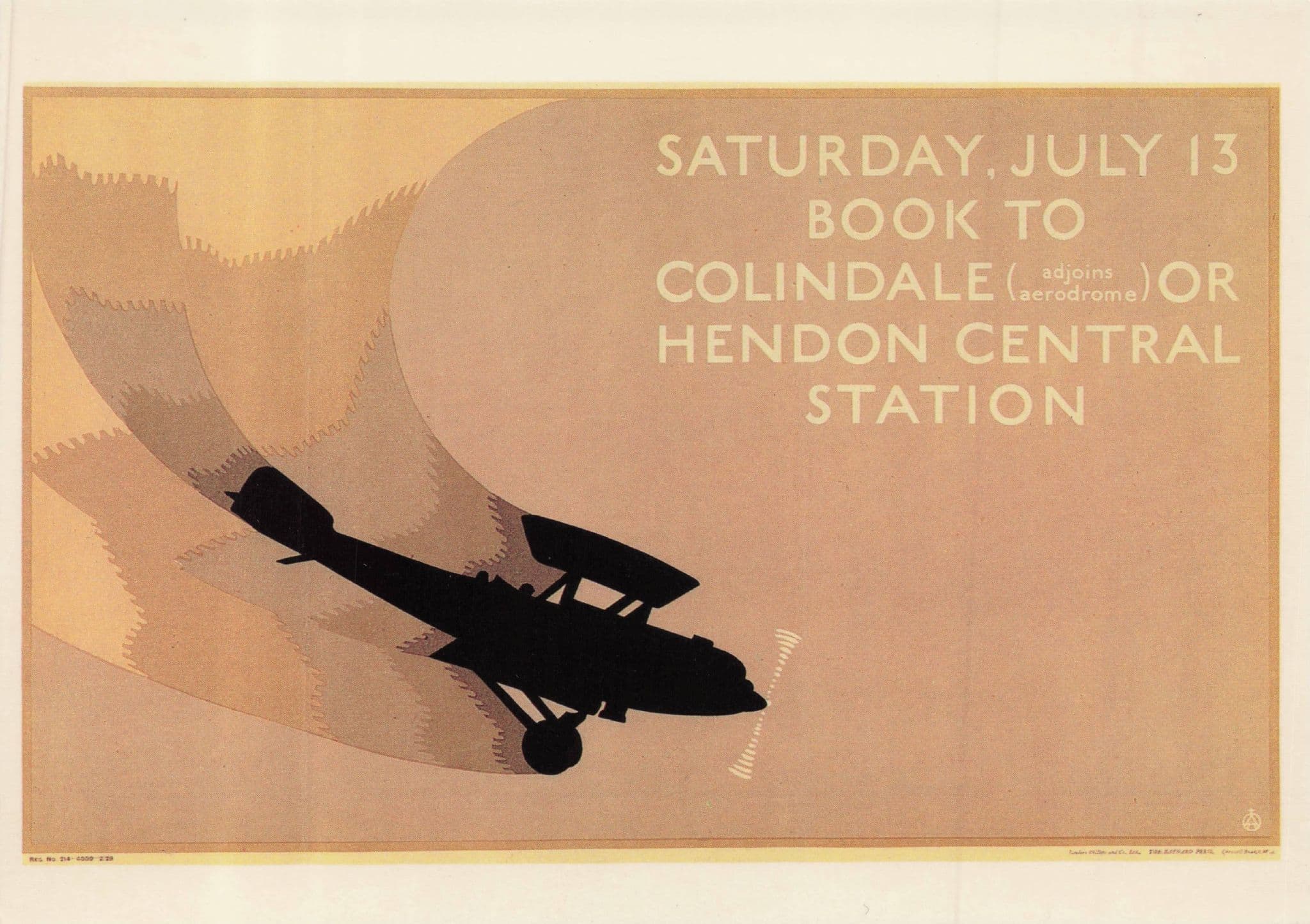 RAF Hendon 1929 Air Show London Transport Travel Postcard