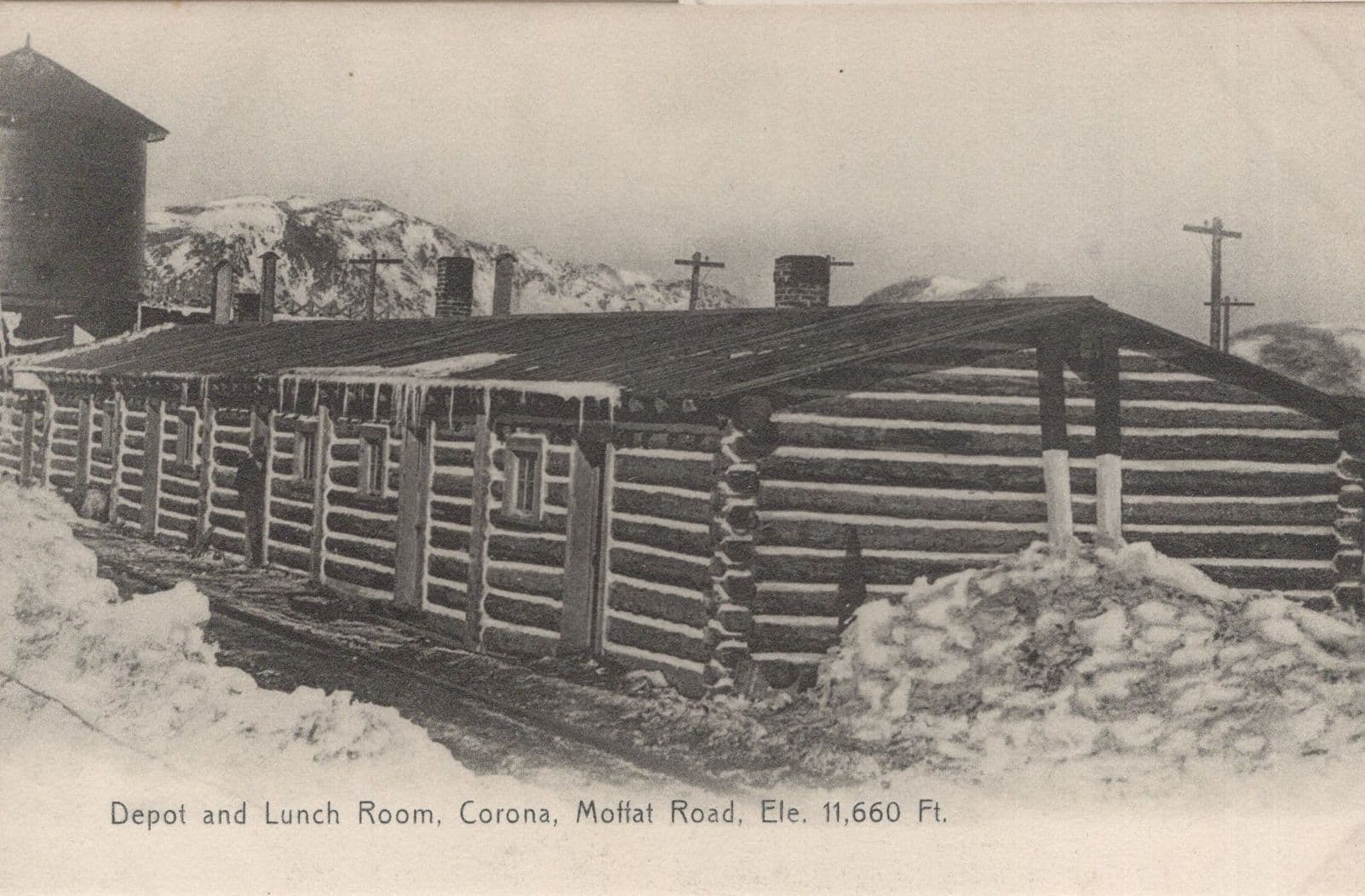 Railroad Depot & Lunch Room Corona Colorado USA Old Postcard