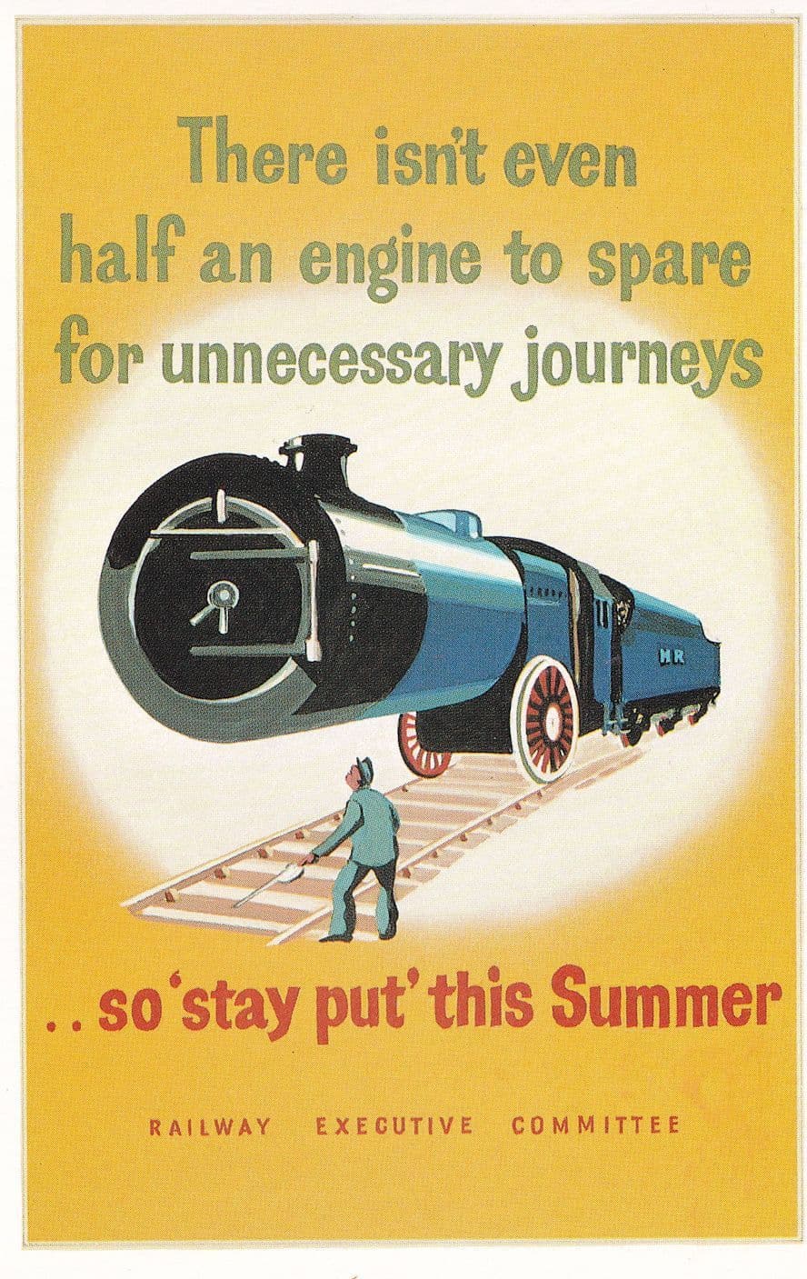 Railway Executive Committee Stay Put This Summer War Postcard