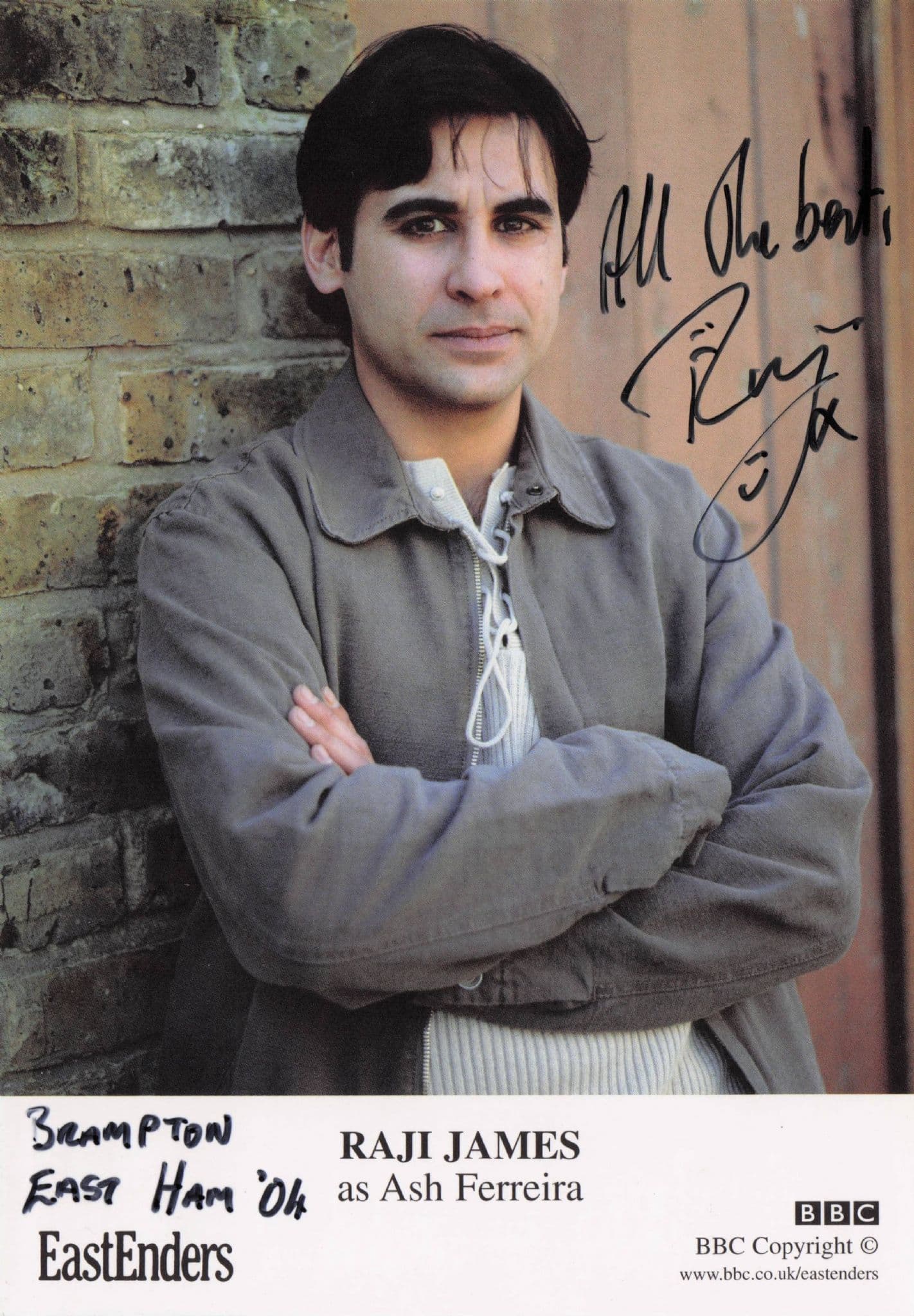 Raji James as Ash Ferreira Eastenders Hand Signed Cast Card Photo