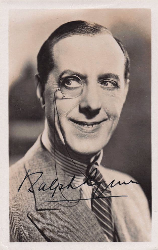 Ralph Lynn Vintage Actor Hand Signed Photo Postcard
