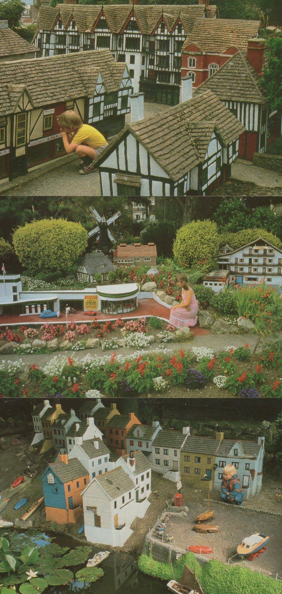 Ramsgate Model Village Kent 3x Vintage Postcard s