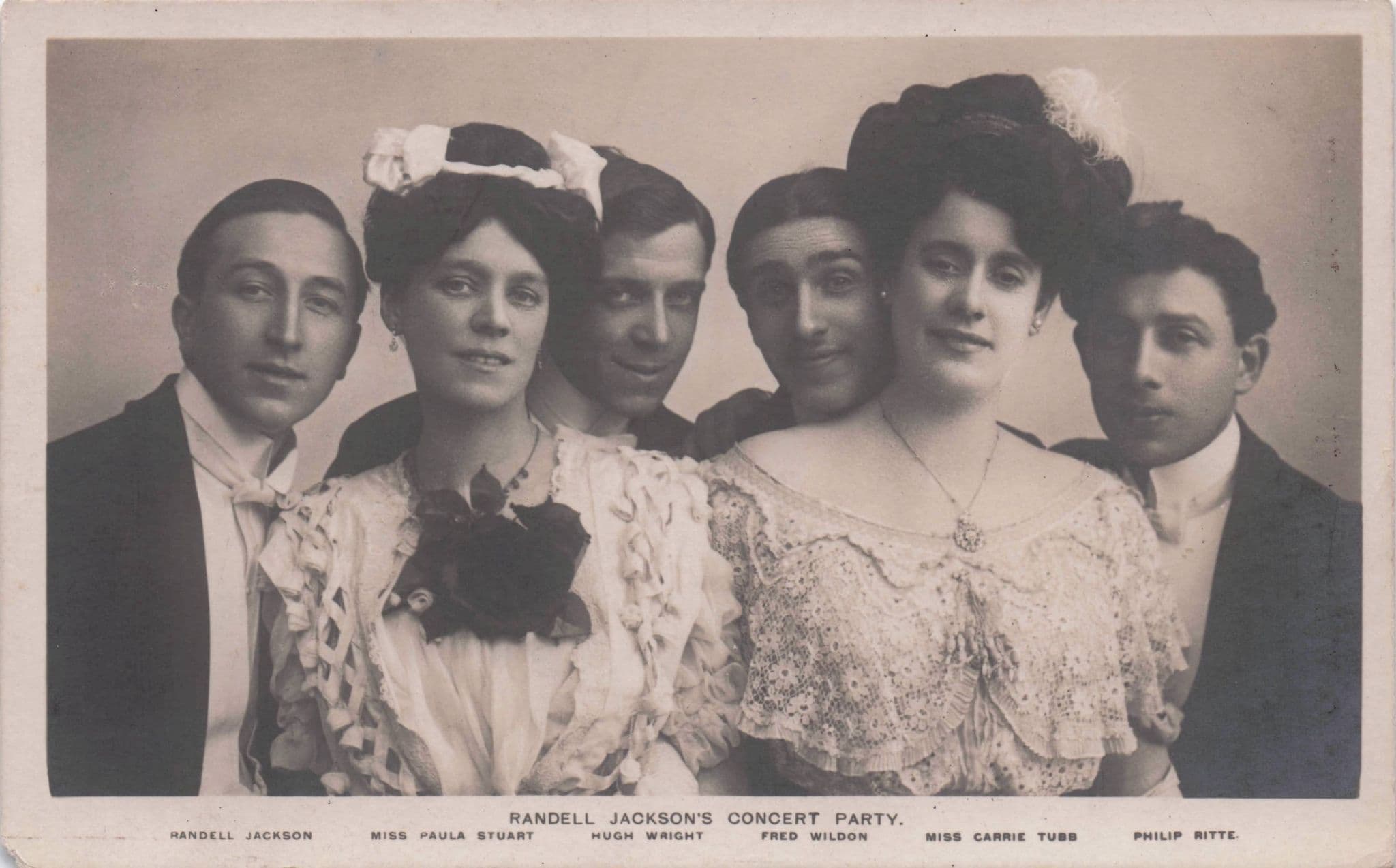 Randall Jackson's Concert Party Margate Entertainers Old Postcard