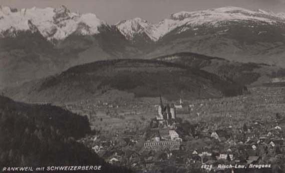Rankweil Mit Schweizerberge Aerial Birds Eye Austria Austrian Postcard