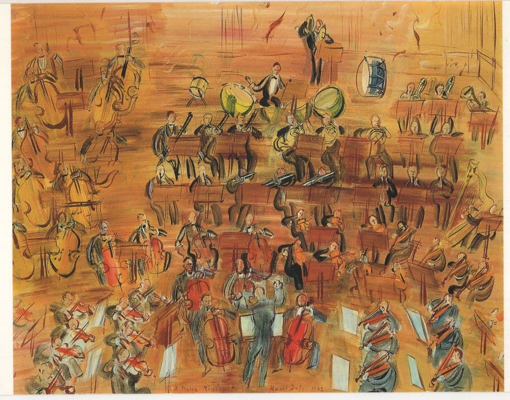 Raoul Dufy WW2 1942 Orchestra Painting Tokyo Art Postcard