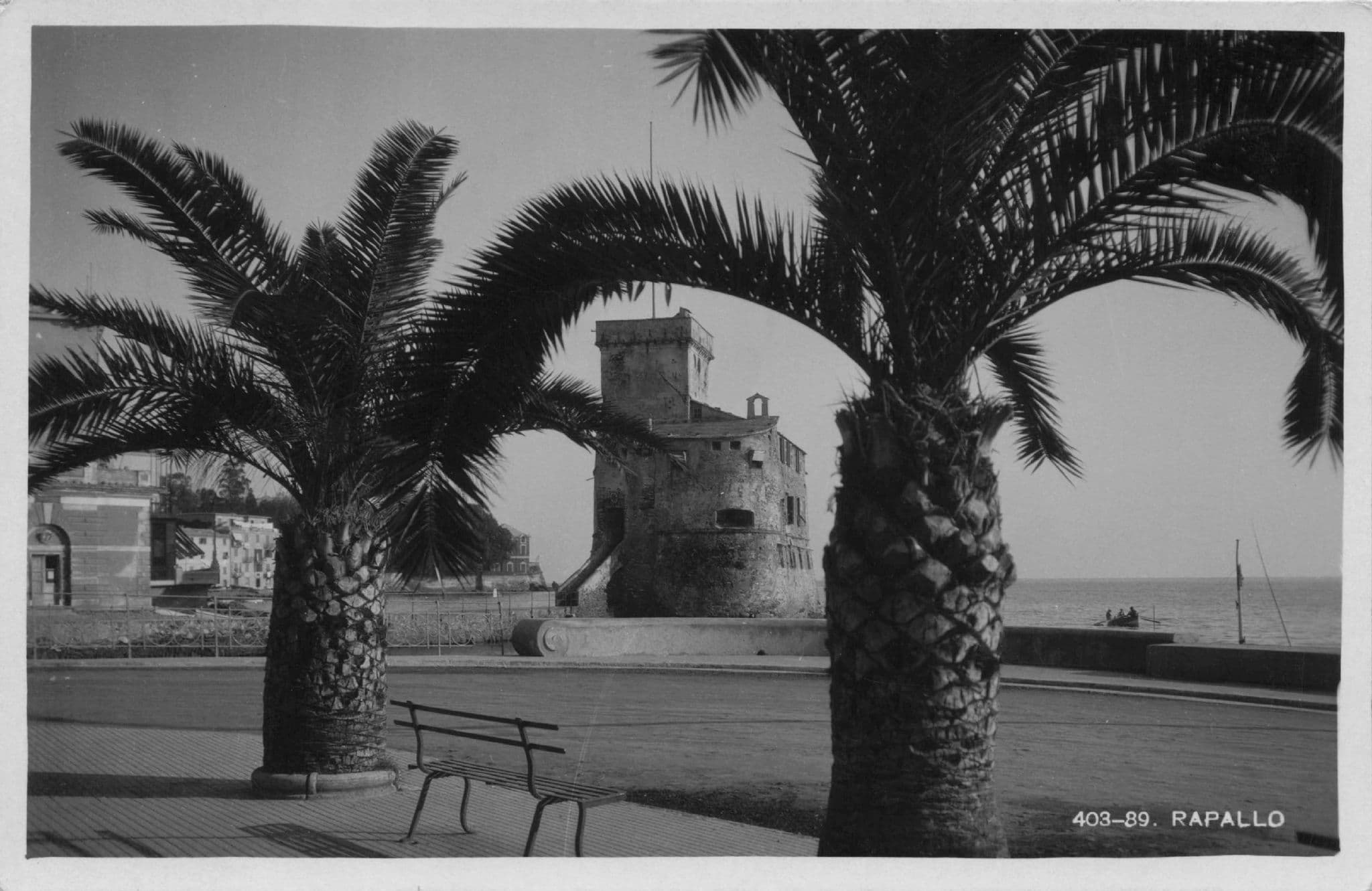 Rapallo Stunning Real Photo Italian Castle Old Postcard