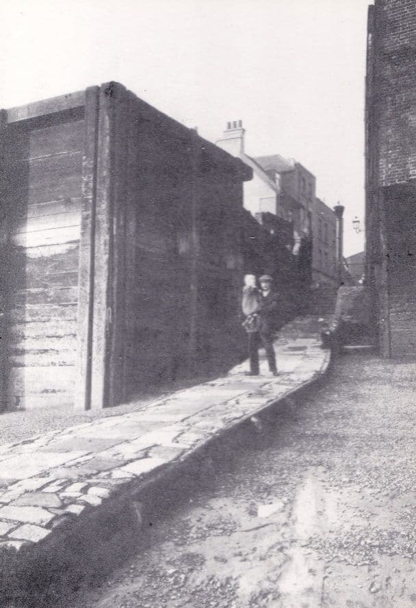 Ratcliff Cross Stairs In WW1 Limehouse Charing Cross London Postcard