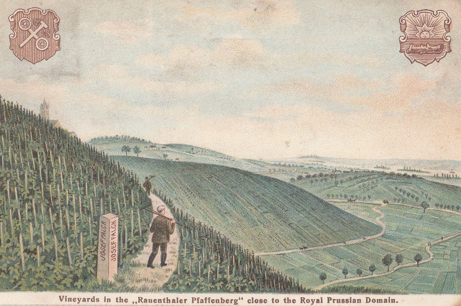 Rauentheler Plaffenberg Prussian German Wine Vineyards Advertising WW1 Postcard