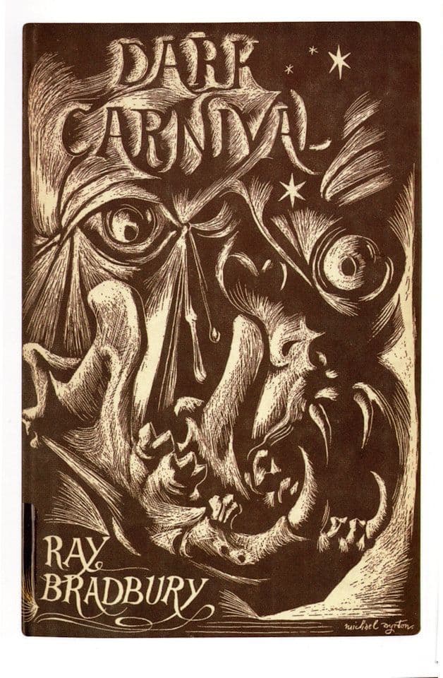 Ray Bradbury Dark Carnival 1948 Sci Fi Book Postcard