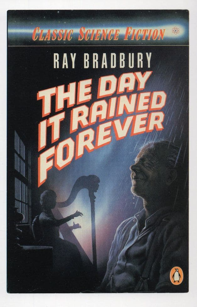 Ray Bradbury The Day It Rained Forever 1987 Book Postcard