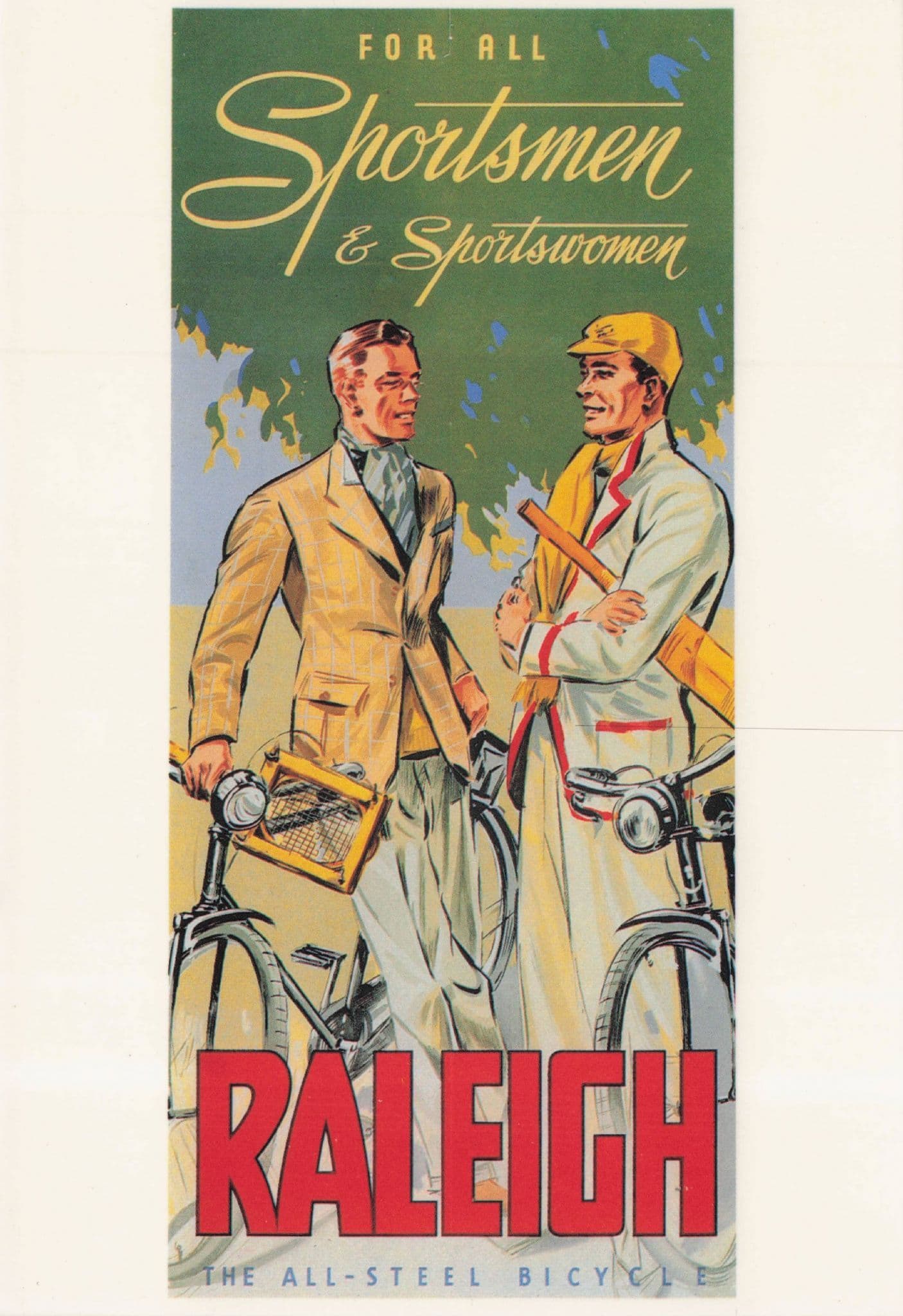 Rayleigh Cricket Tennis Bicycle Sportsman Advertising Poster Postcard