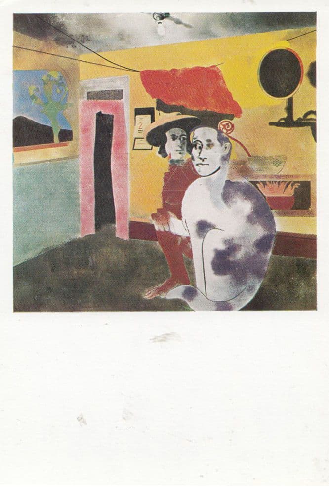 RB Kitaj The Man & Cat Of The Woods Tate London Art Gallery Painting Postcard