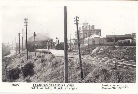 Reading Railway Station in 1865 Postcard