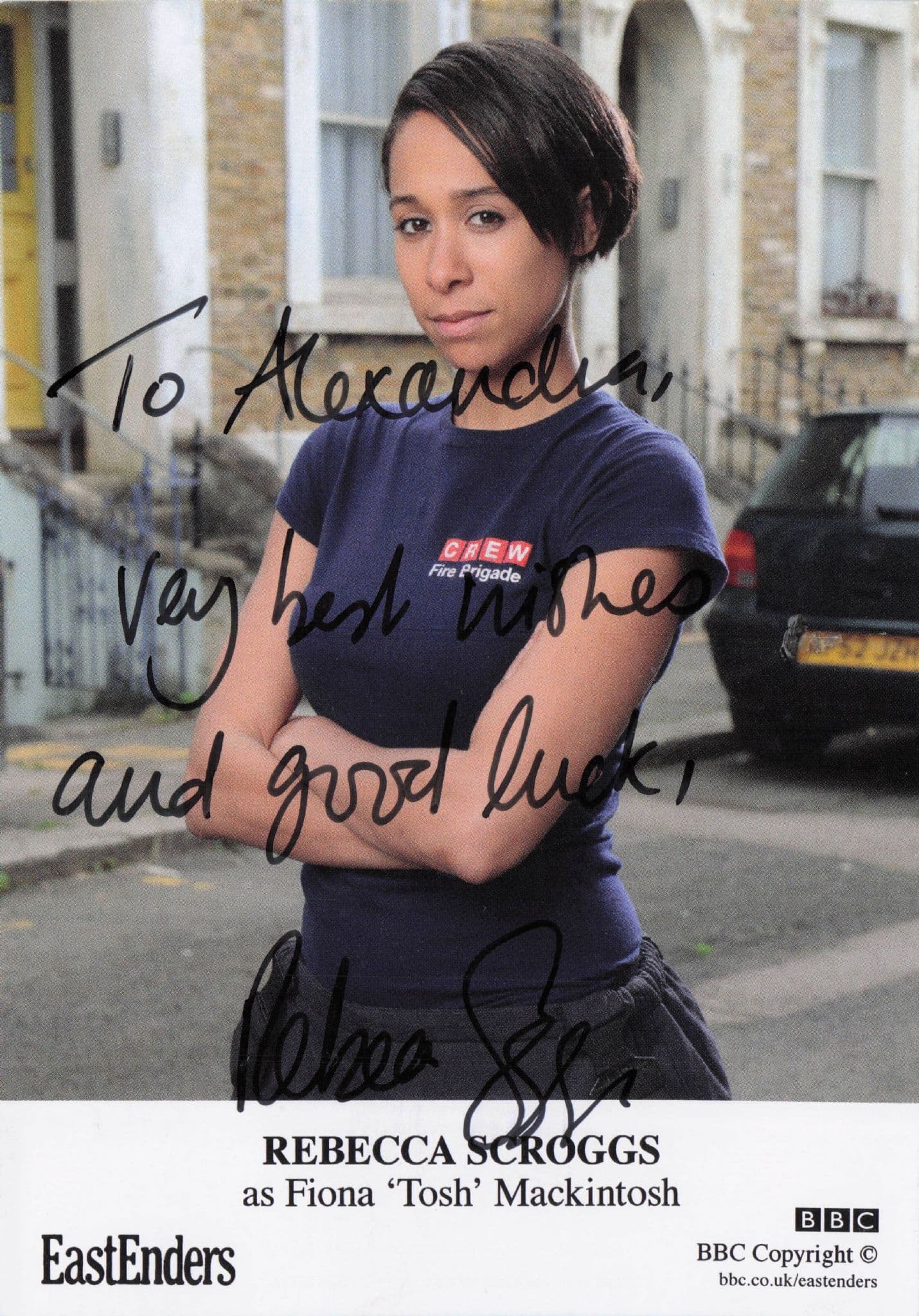 Rebecca Scroggs Eastenders Fiona Mackintosh Hand Signed Cast Card Photo