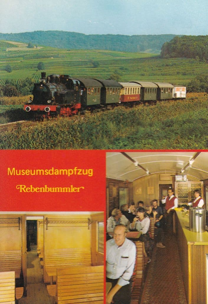Rebenbummler Restaurant German Train Rare Museum Postcard