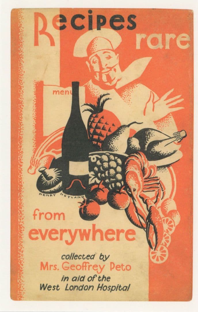 Recipes Rare Geoffrey Peto West London Hospital Book Postcard