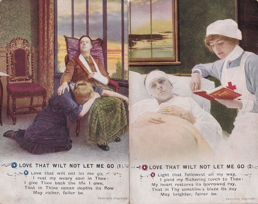 Red Cross Nurse Love That Wilt Not Let Me Go 2x Postcard s