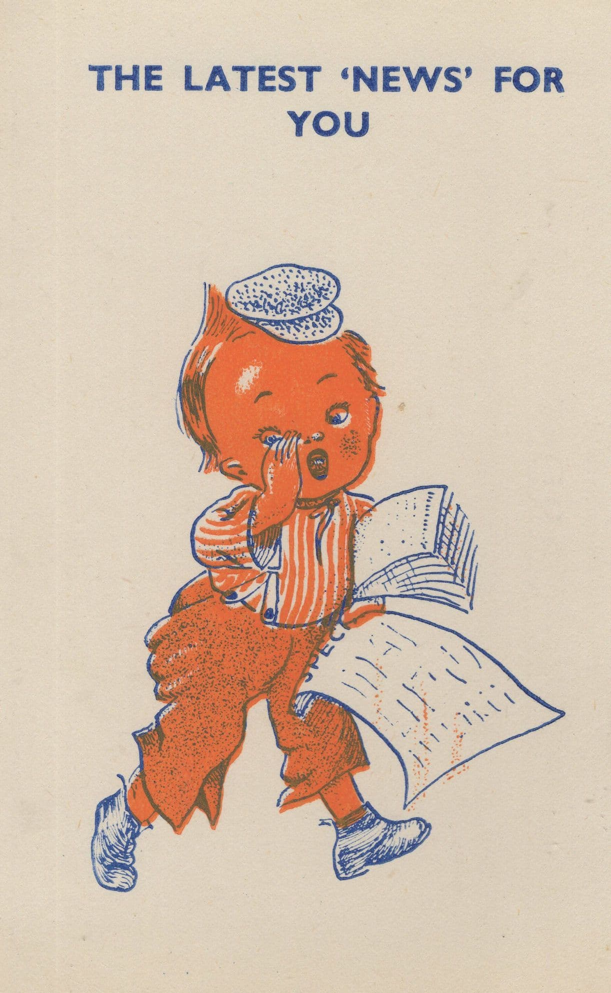 Red Devil Gay LGBT Newspaper Vendor Latest News Old Comic Postcard