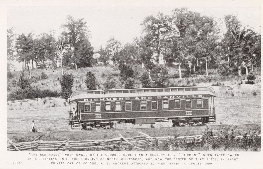 Red House Richmond & Danville Colonel Andrews USA Train Tram Old Postcard