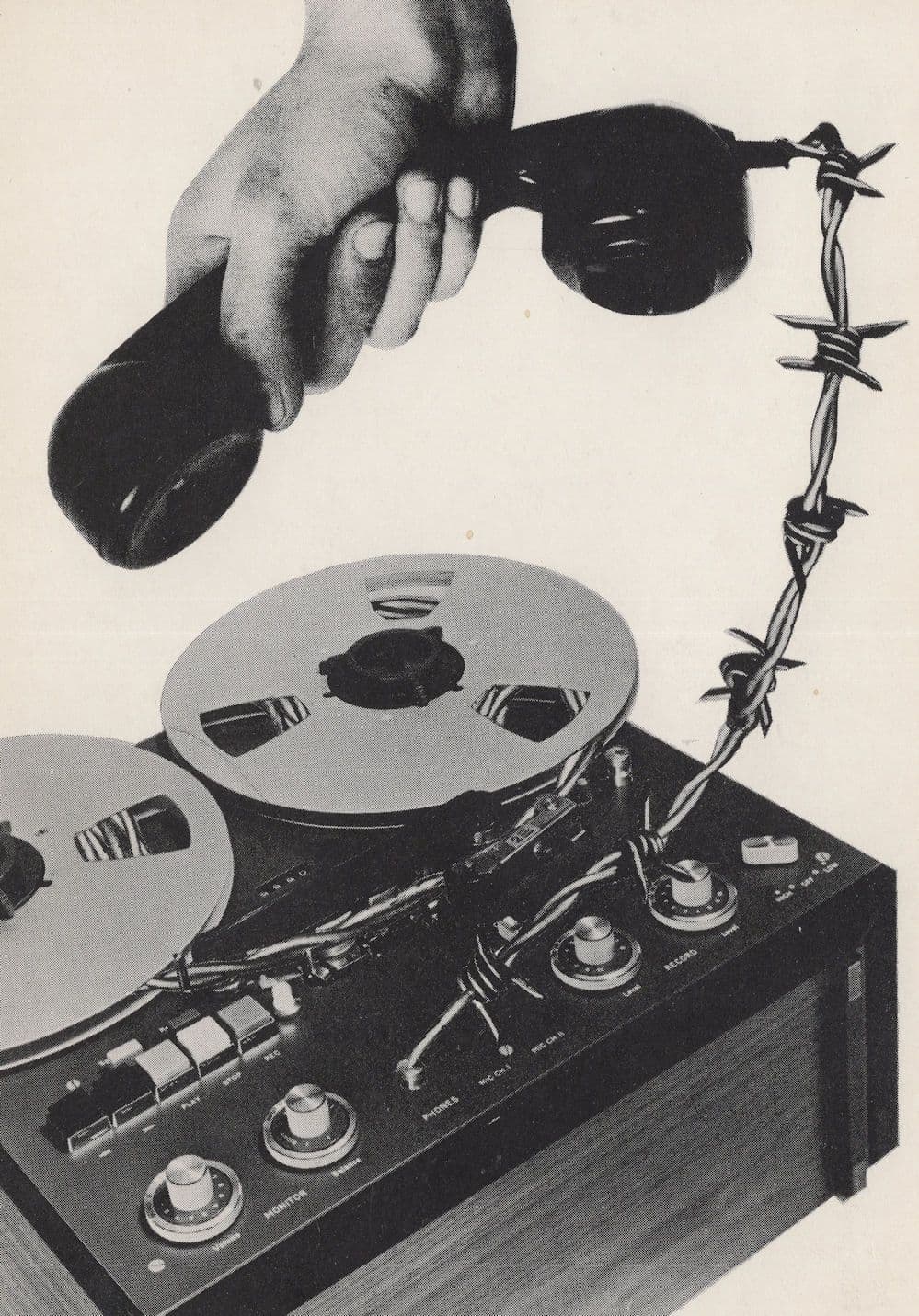 Reel To Reel Tape Recorder Telephone Bugging 1980s Postcard