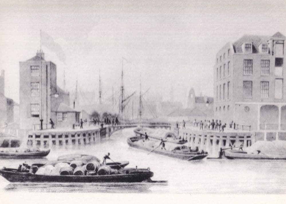 Regents Canal Thomas Shepherd Victorian Painting London Postcard