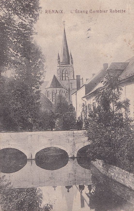Renaix L'Etang Antique Belgium WW1 Postcard