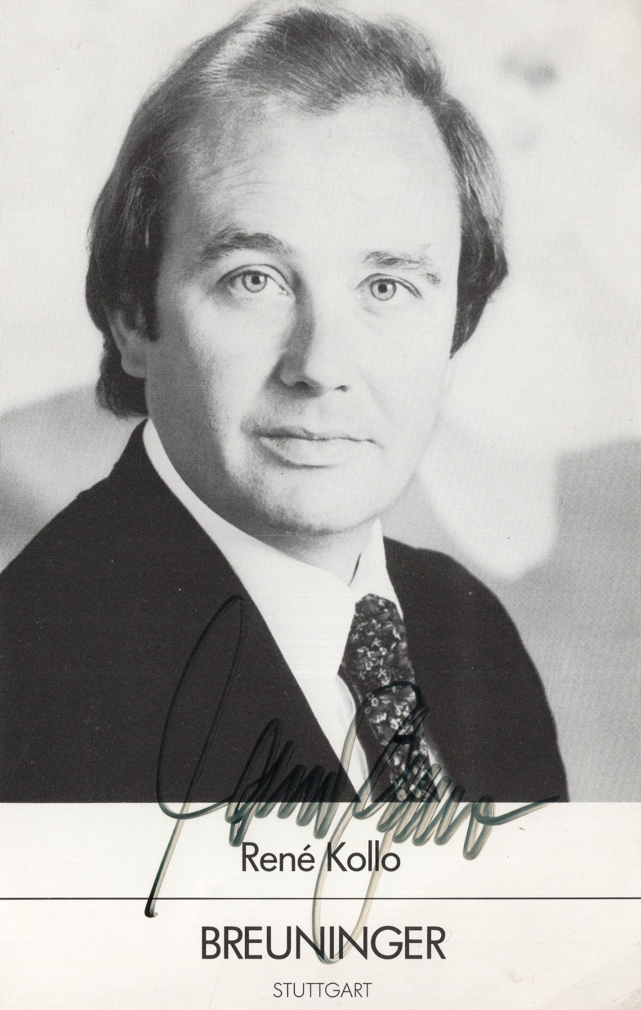 Rene Kollo German Opera Singer Large 7x5 Hand Signed Photo