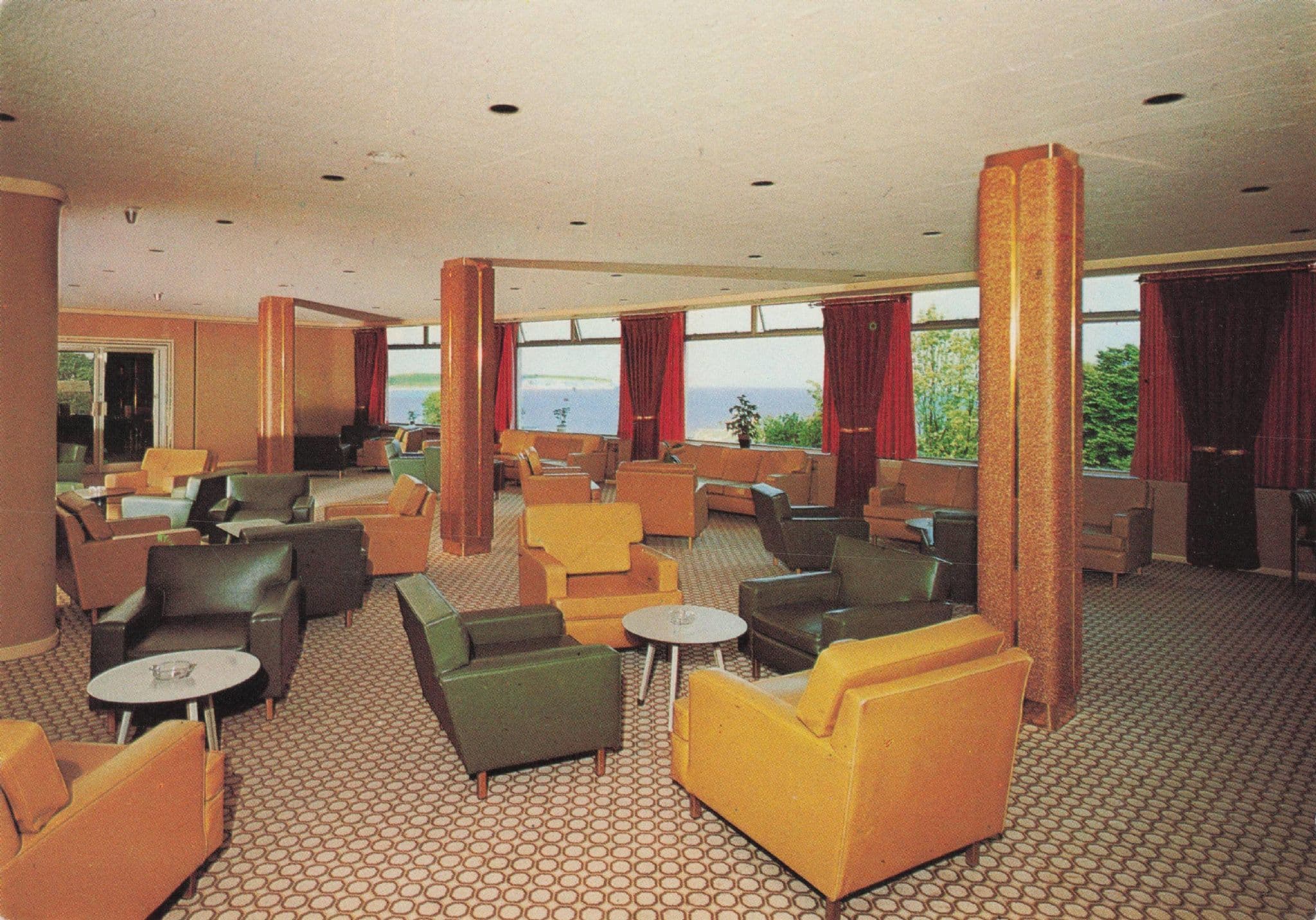 Residents Lounge Shanklin Hotel Isle Of Wight Vintage Postcard