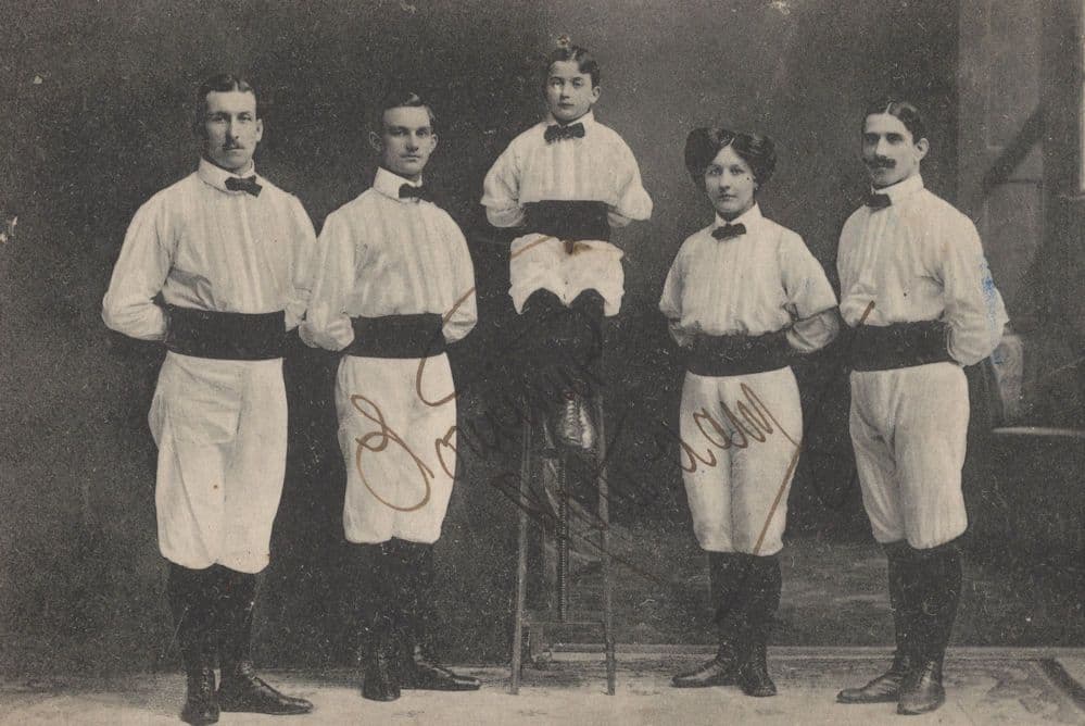 Restaurant German Waiters Hand Signed Antique Postcard